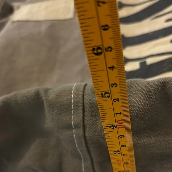 Unisex Vintage Canvas Tote Bag - Army Green and Tan - Picture 5 of 8